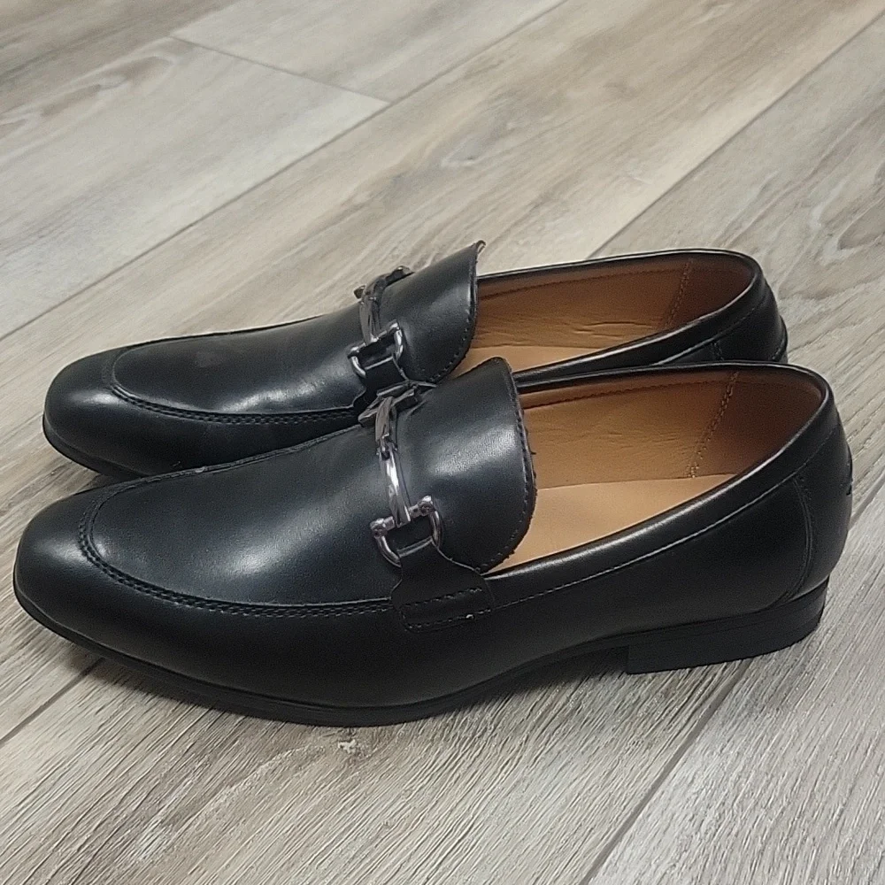 Alfani Size 7 Black Vegan Leather Loafer New